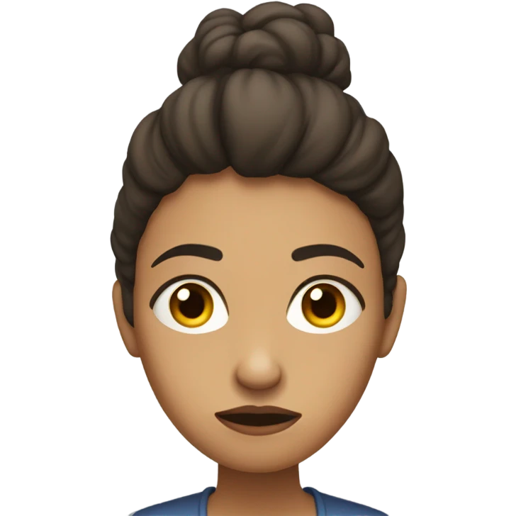 anxious looking woman emoji