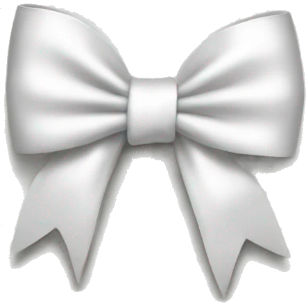 White bow on white bow emoji