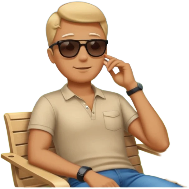 Guy relaxing in park facing the sky emoji