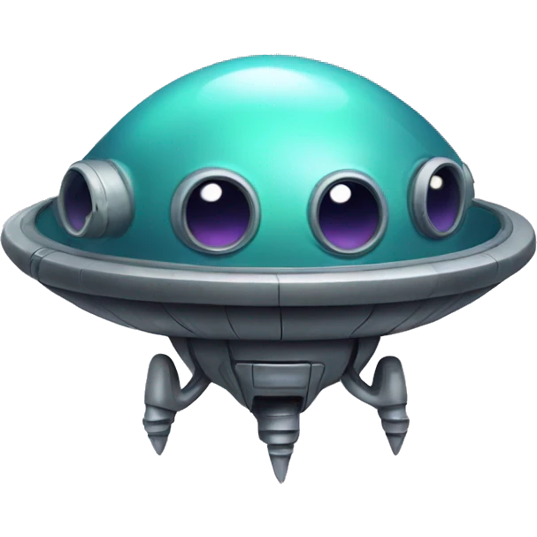 A cute alien spaceship  emoji