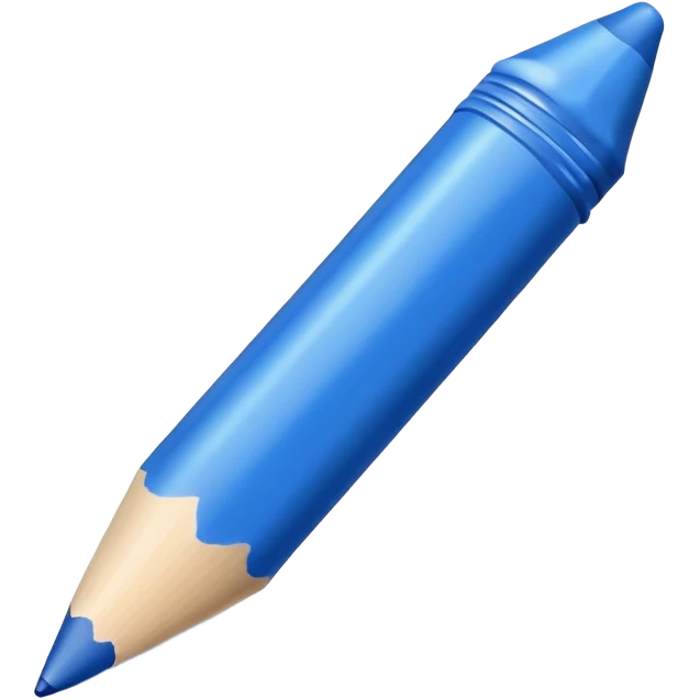 Single blue crayon emoji