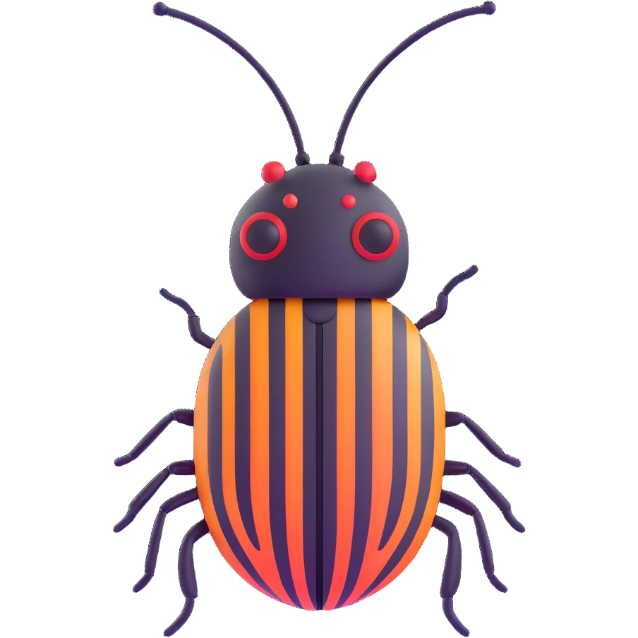 magical bug with glowing accents emoji
