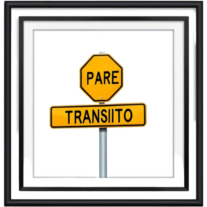 placa de pare transito emoji