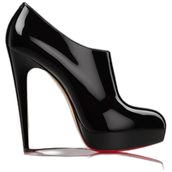 WEDGE heel LOUBOUTIN black PATENT emoji
