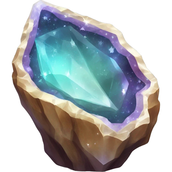 empty crystal geode magical robes emoji