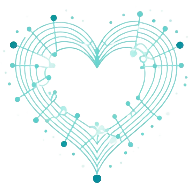 Abstract navigational map with constellation dots forming heart patterns when connected, magical ethereal map with subtle heart geography emoji