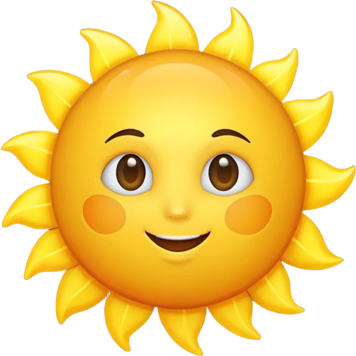 simple sun emoji. no face, no eyebrows, no lips needed emoji