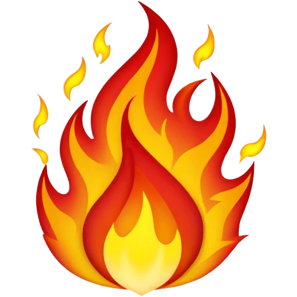 Wicked red flames emoji
