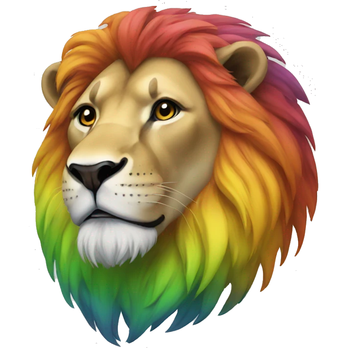 Rainbow lion emoji