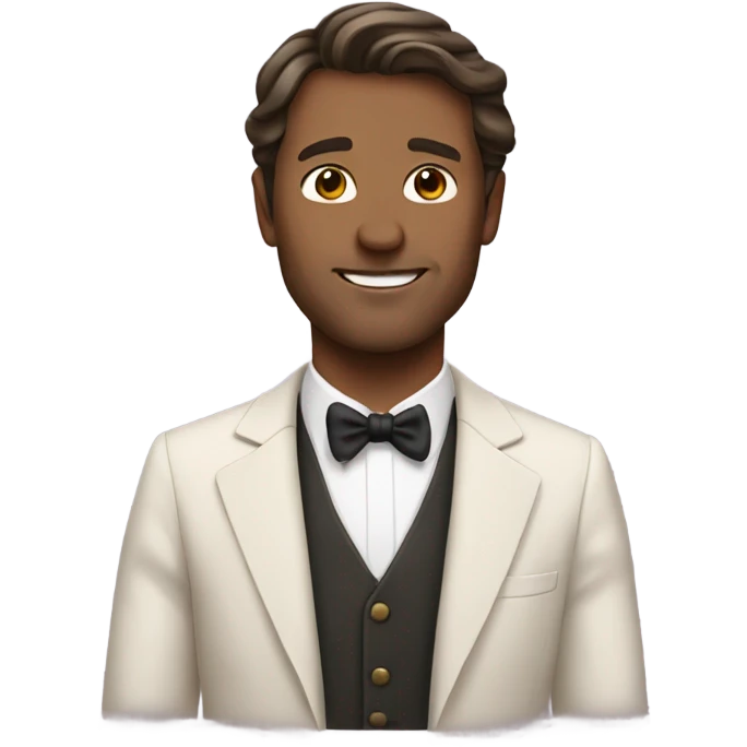 rich man with brown hair emoji
