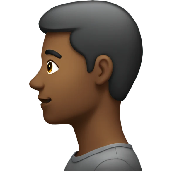 Side profile talking emoji