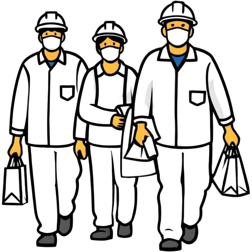 labor workers walking emoji