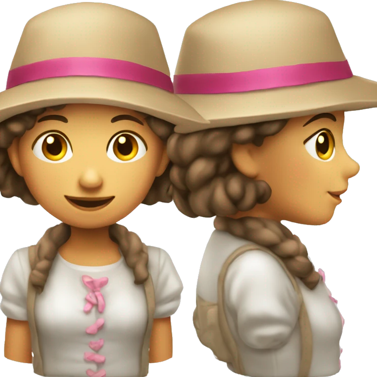Petite fille avec un chapeau  emoji