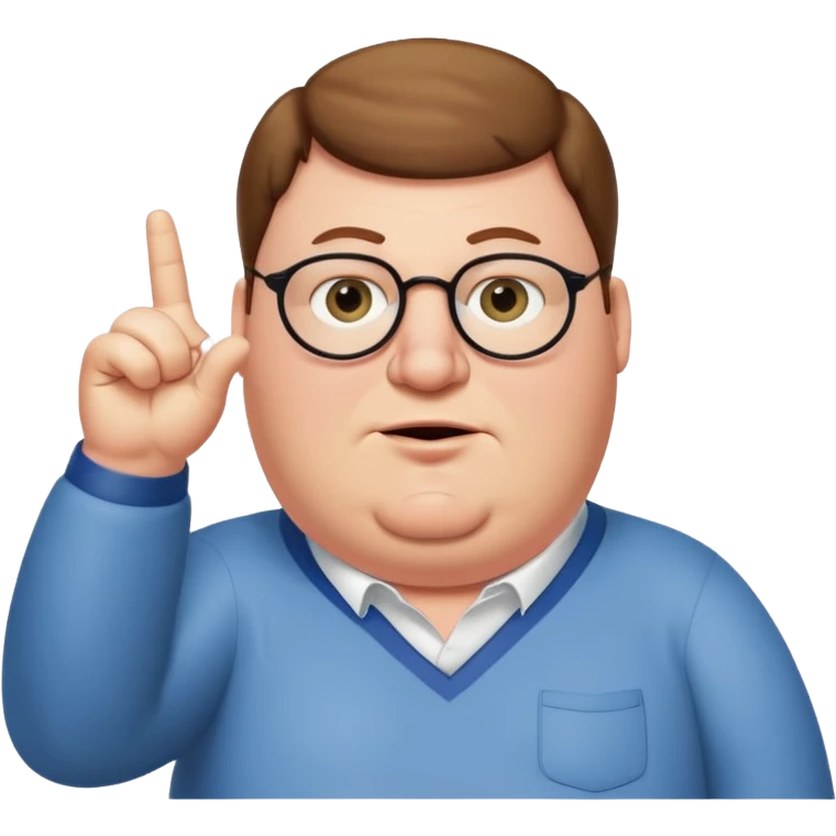 Peter griffin flipping off the camera emoji