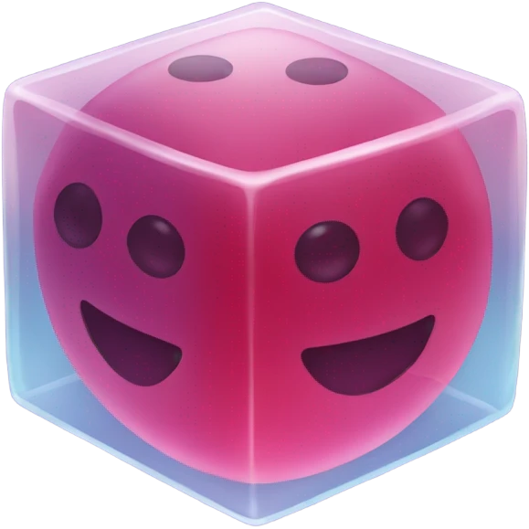 Cube of jelly emoji