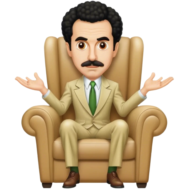 Borat sitting in chair emoji