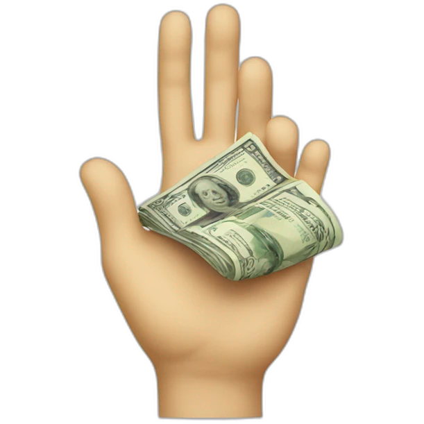 Hand money emoji