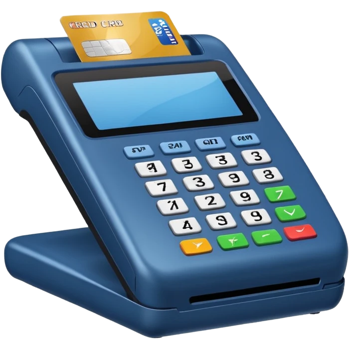 credit card blue pos terminal emoji