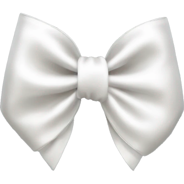 white satin bow emoji