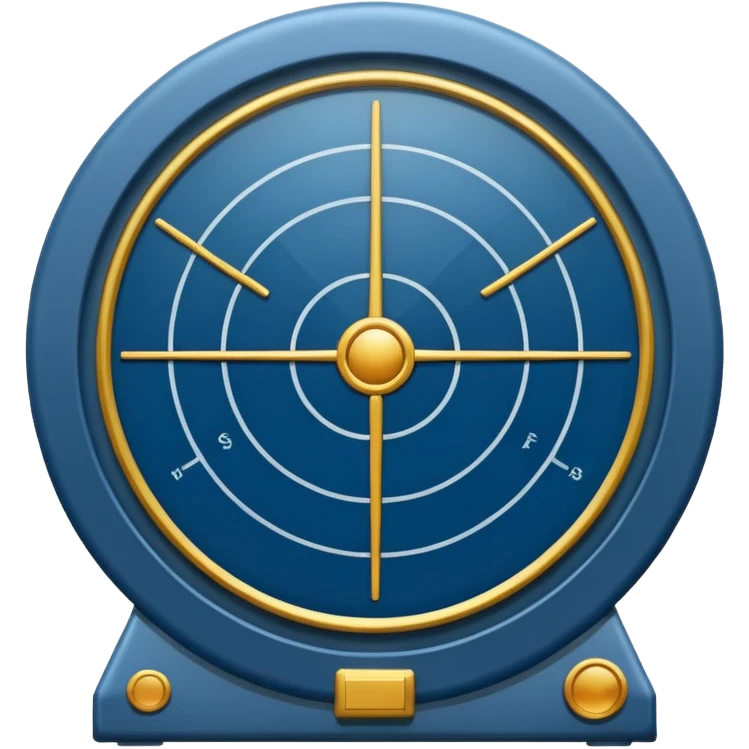 Military radar in hakka color emoji