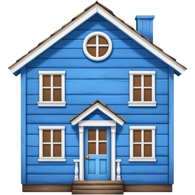 blue house emoji