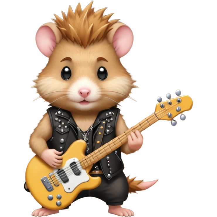 Punk guitarist hamster emoji