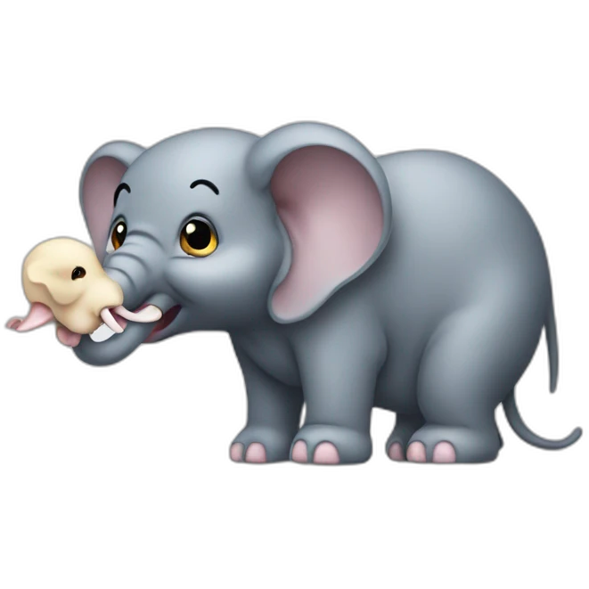 mouse devouring elephant emoji
