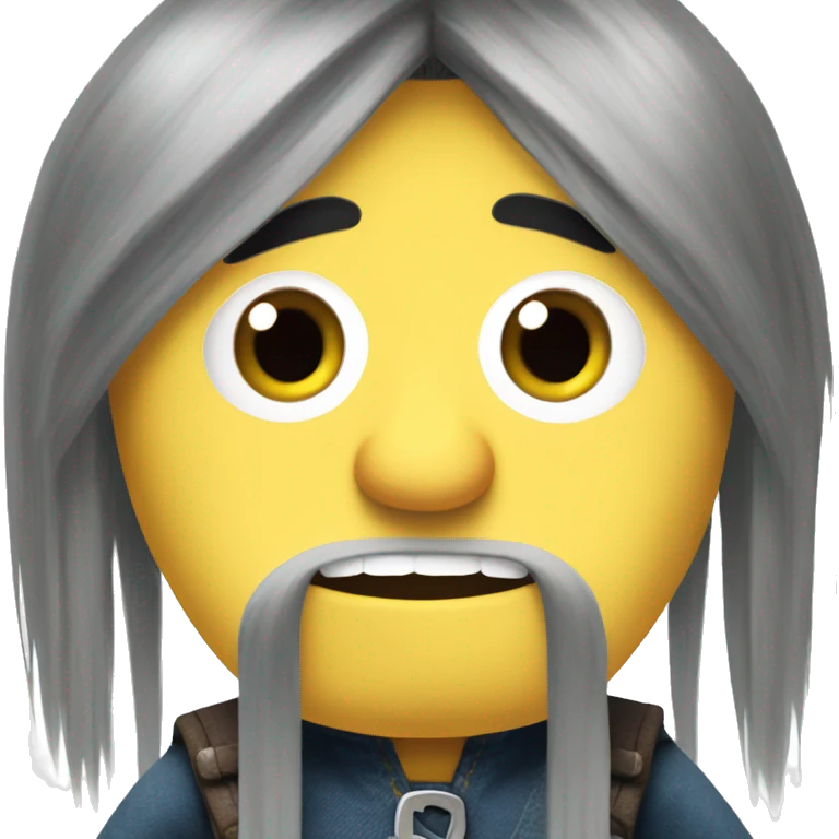 long hair Despicable me character mega minion emoji