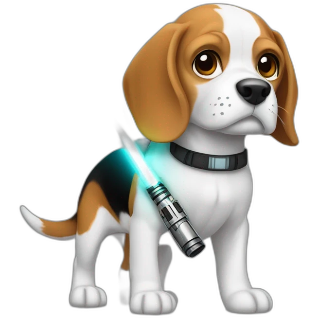 beagle jedi lightsaber emoji