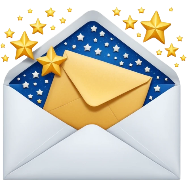 envelope with stars around it emoji