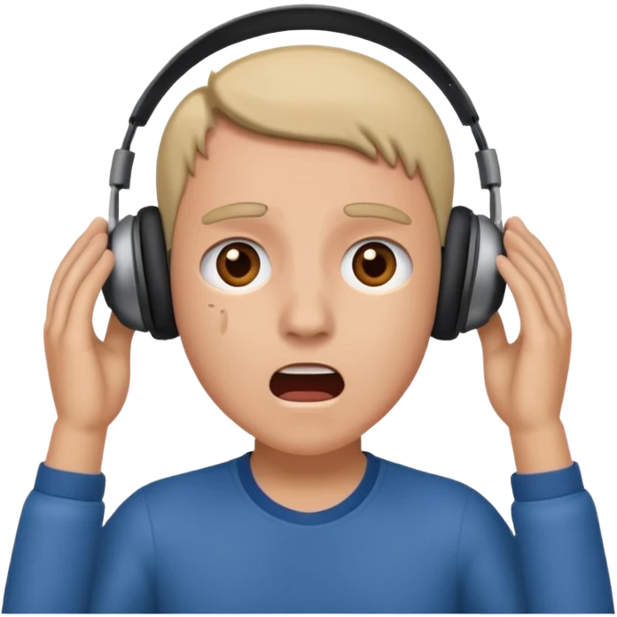Beats on head emoji