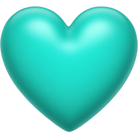 turquoise heart emoji
