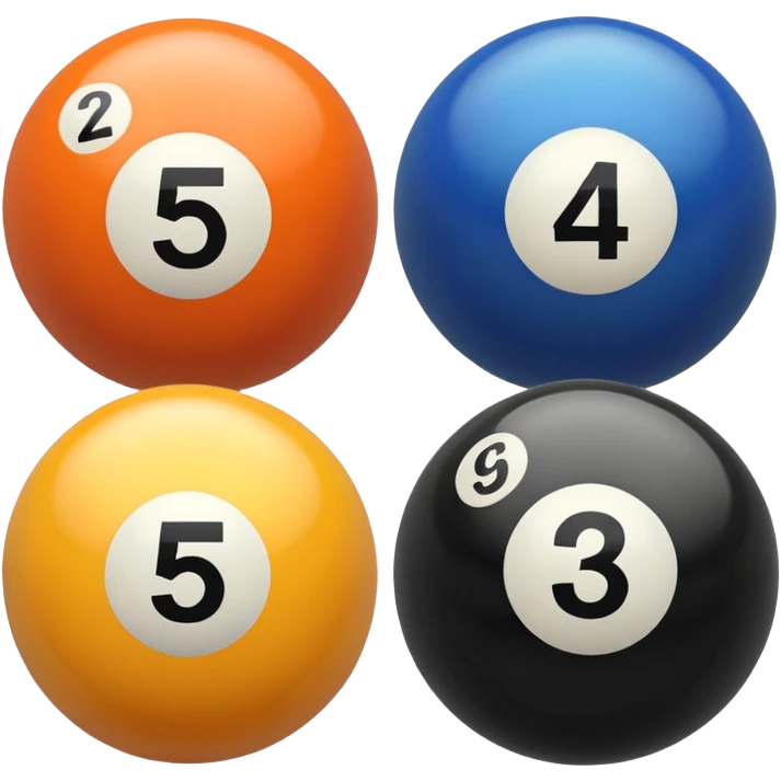 4 and 5 pool ball emoji