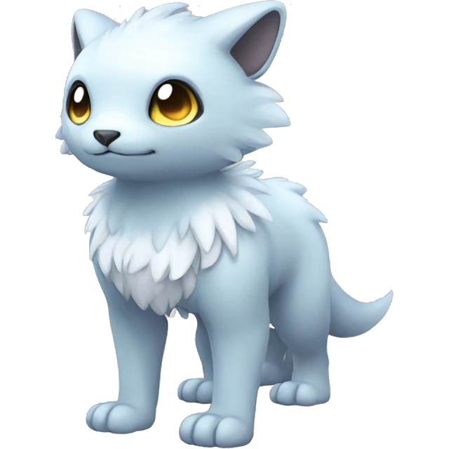 Cute cool shiny colorful animal hybrid Fakemon full body emoji