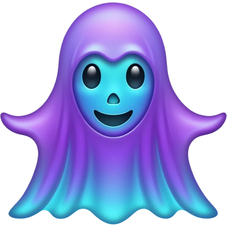 glitter purple and cian ghost glory emoji