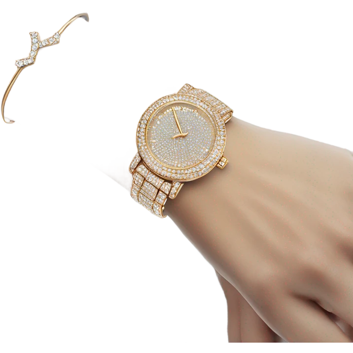 diamond watch on a wrist emoji