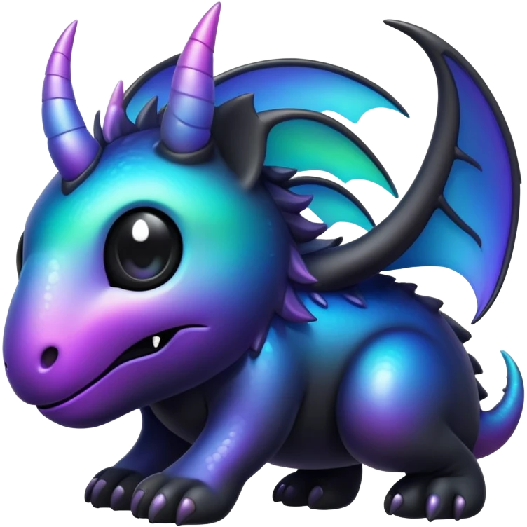  Iridescent gradient black dark fakemon-fantasy-creature emoji