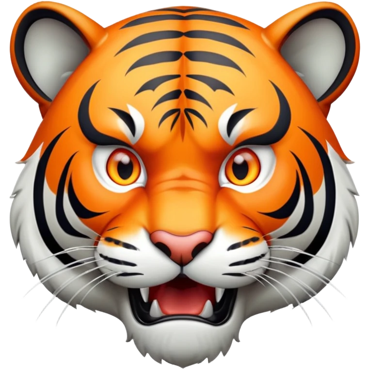 angry tiger face growling emoji