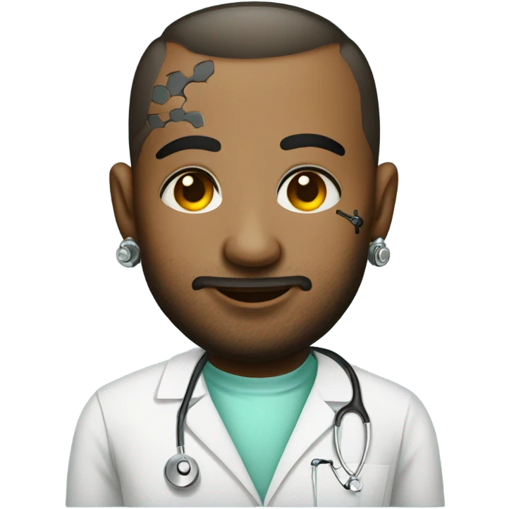Surgeon tatted with piercings  emoji