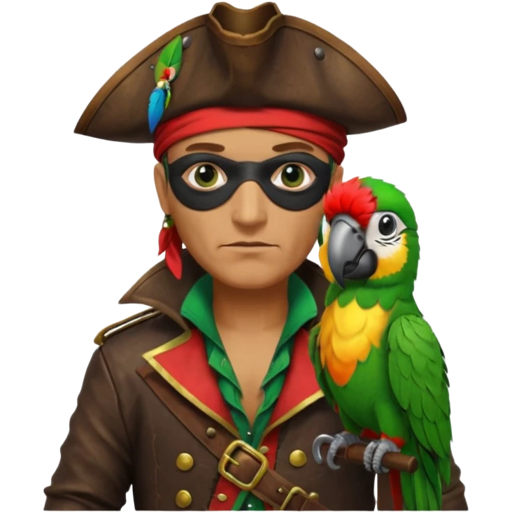 pirate and parrot emoji
