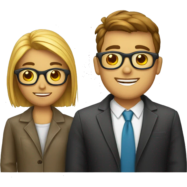 informatico joven con gafas emoji