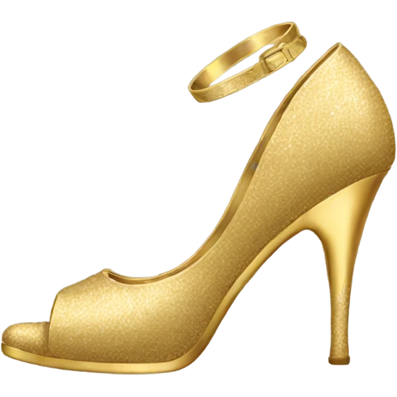 gold high heels emoji