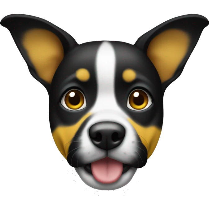 cachorro preto e amarelo sem manchas brancas emoji