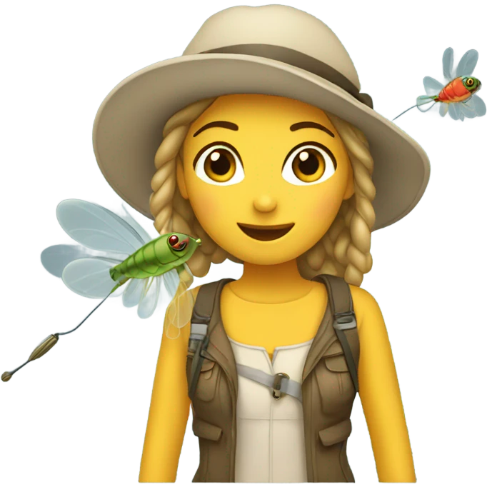 Girl fly casting emoji
