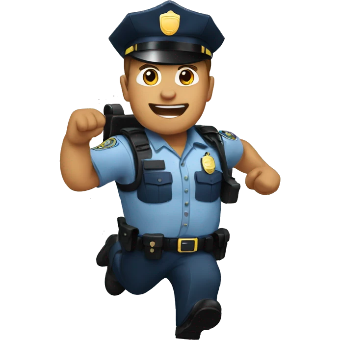 a cop running emoji