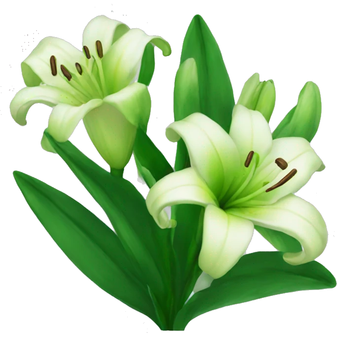 Green lillies emoji