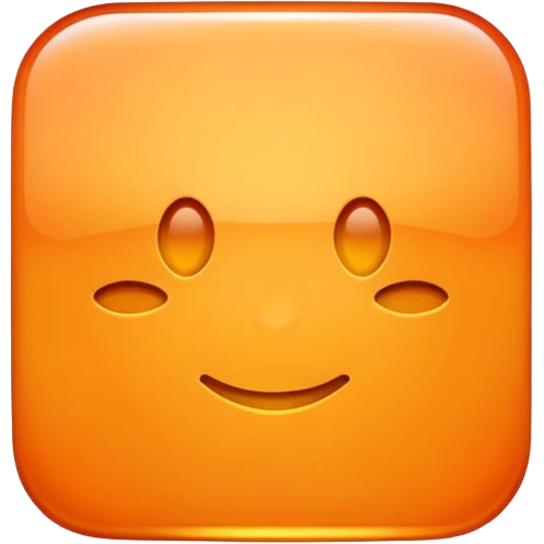 orange square with shine emoji