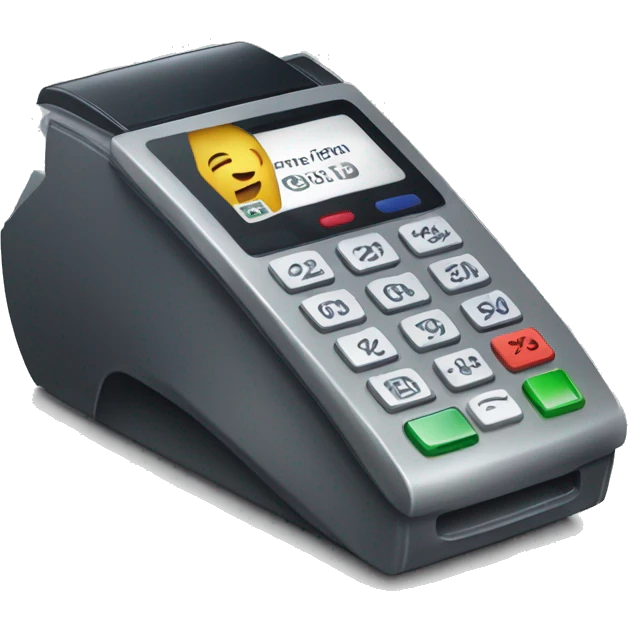 Debit card swiping payment terminal emoji
