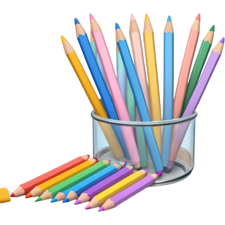 LAPIS , CANETA E REGUA EM TONS PASTEL ESCOLA emoji