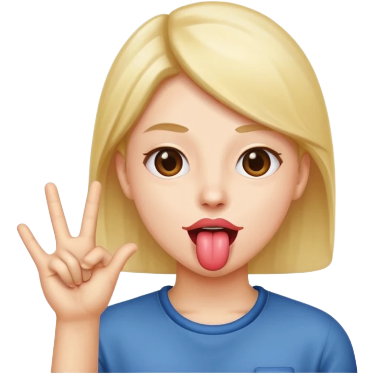 Sticking tongue out with hands to the side emoji
